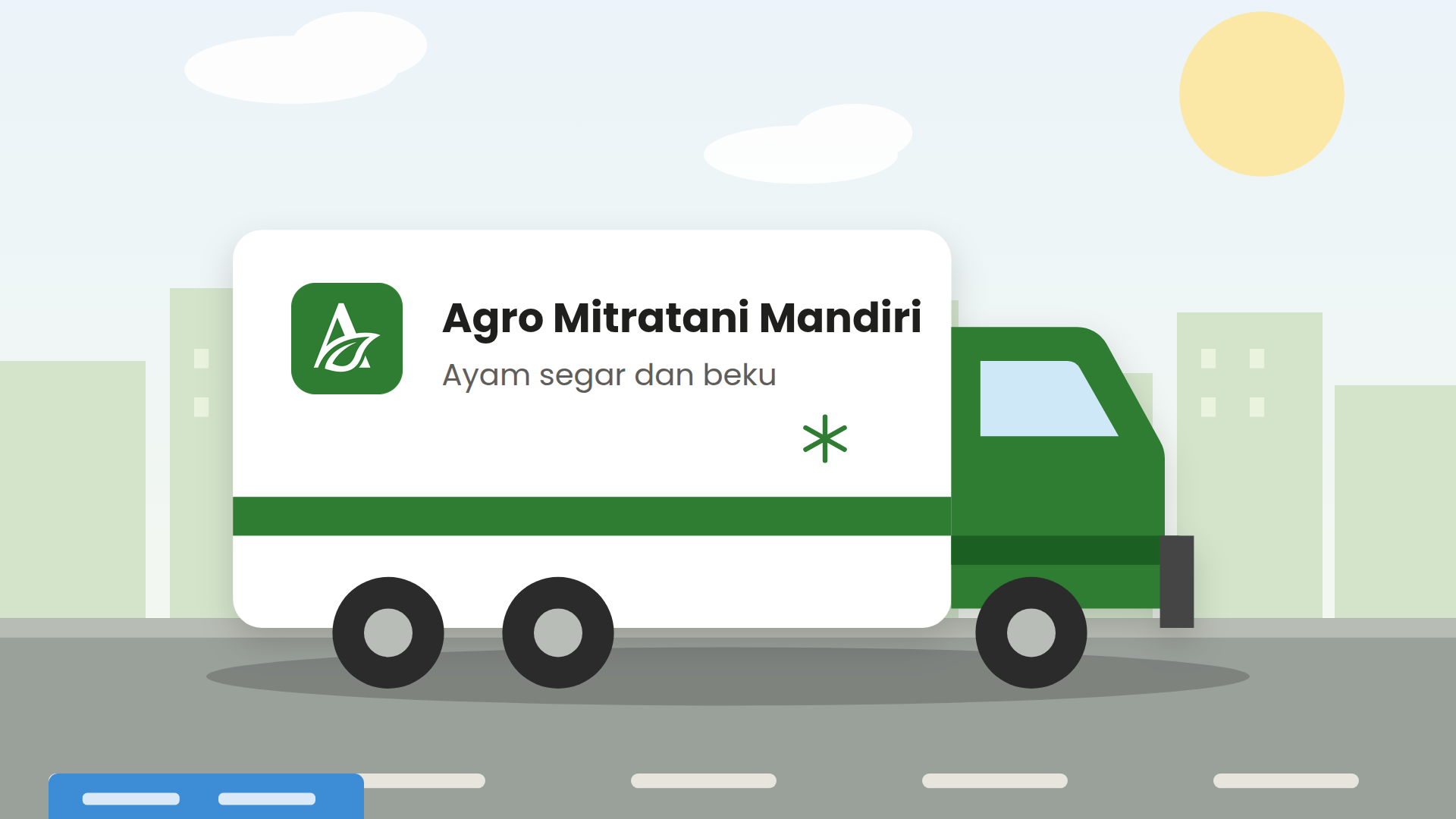 Ilustrasi truk pengiriman Agro Mitratani Mandiri